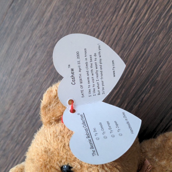 ty Beanie Babie Cashew 2000 Edition (Rare) - Picture 3 of 7